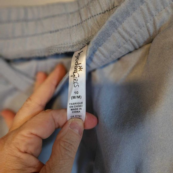 NWT Kyodan Girls Blue Velvet Moss Brushed Joggers (M - 10) - Picture 3 of 5